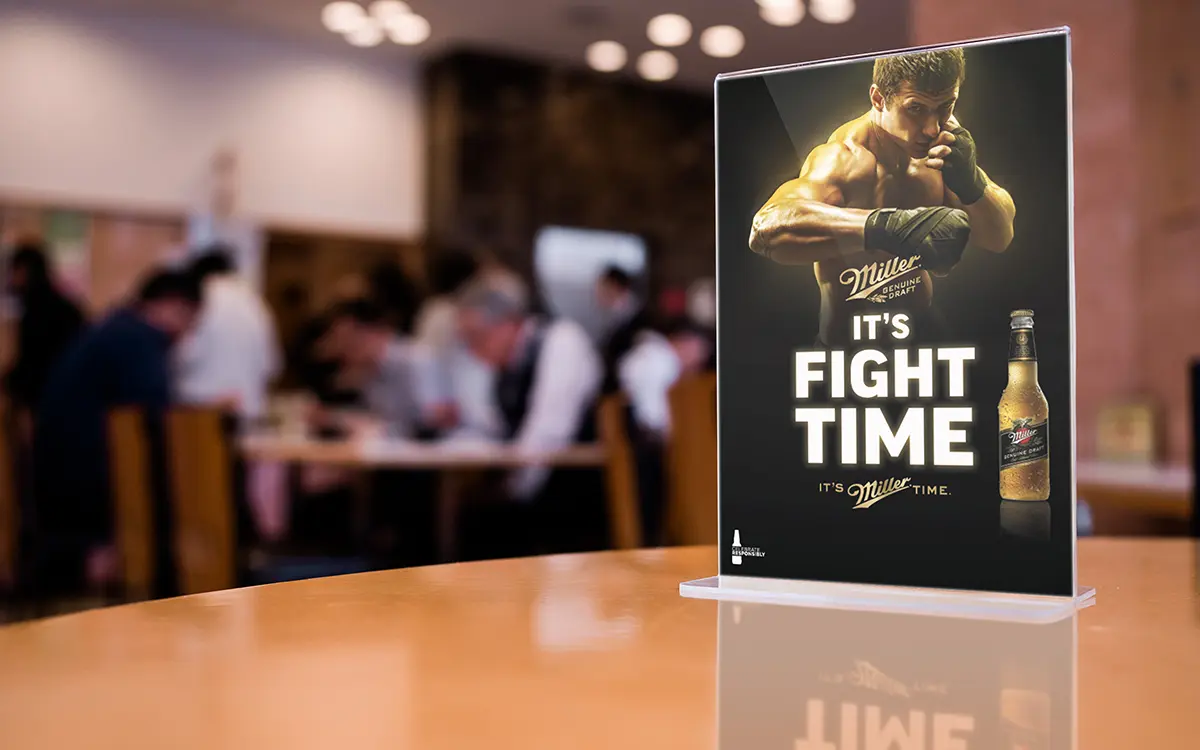 Miller Genuine Draft - Tabletop Advertising