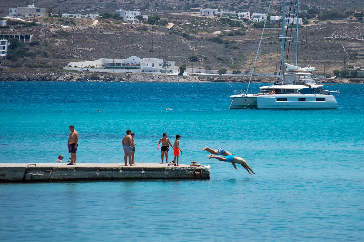 Photograph - Paros Swimmers