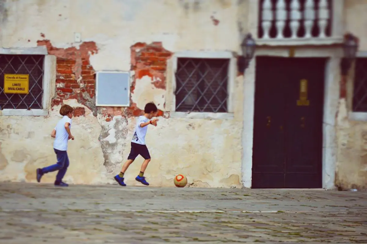 Photograph - Venice Street Football